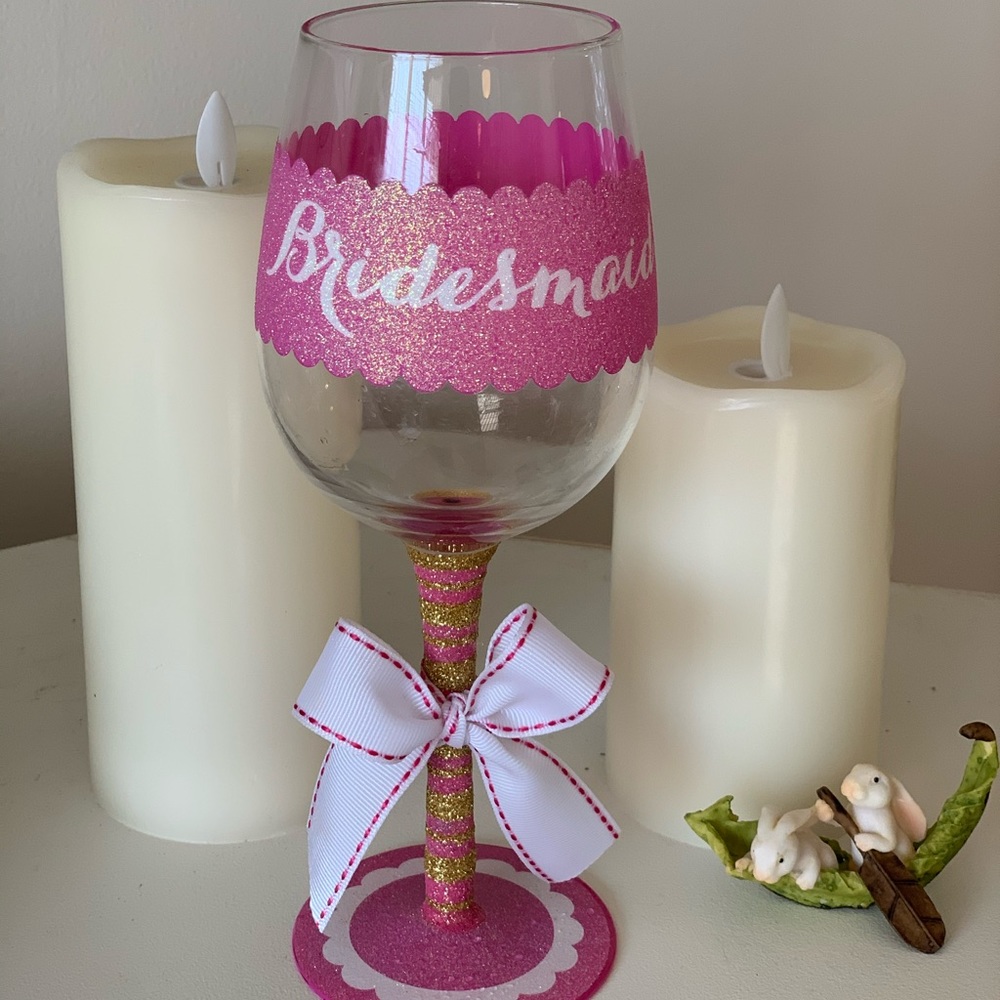 New Bridesmaid Wineglass